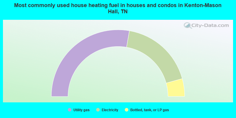 Most commonly used house heating fuel in houses and condos in Kenton-Mason Hall, TN
