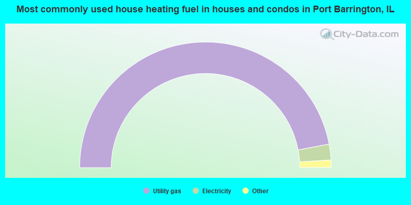 Most commonly used house heating fuel in houses and condos in Port Barrington, IL