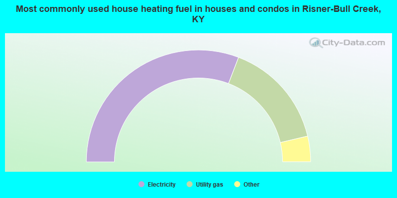 Most commonly used house heating fuel in houses and condos in Risner-Bull Creek, KY