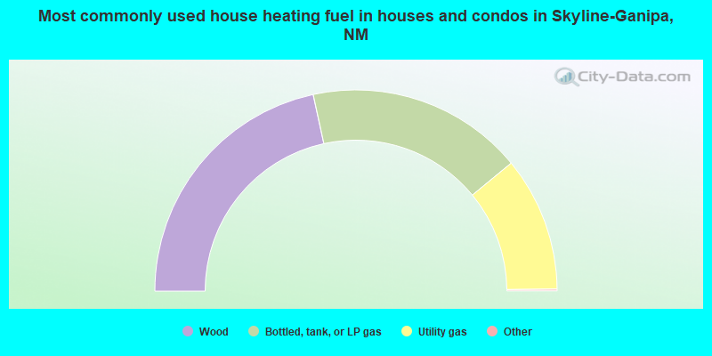 Most commonly used house heating fuel in houses and condos in Skyline-Ganipa, NM