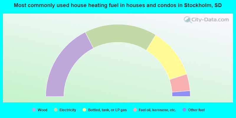 Most commonly used house heating fuel in houses and condos in Stockholm, SD