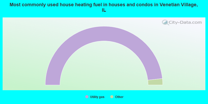Most commonly used house heating fuel in houses and condos in Venetian Village, IL