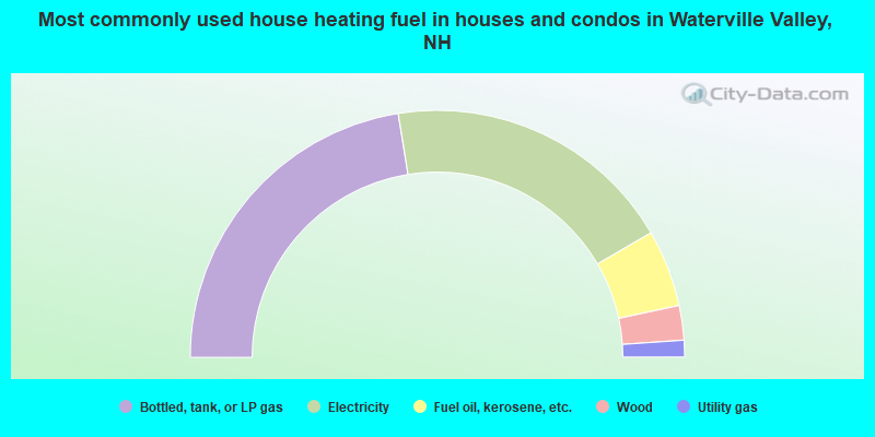 Most commonly used house heating fuel in houses and condos in Waterville Valley, NH