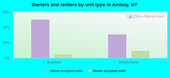 Owners and renters by unit type in Amboy, NY