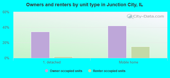 Owners and renters by unit type in Junction City, IL
