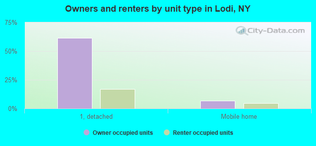 Owners and renters by unit type in Lodi, NY