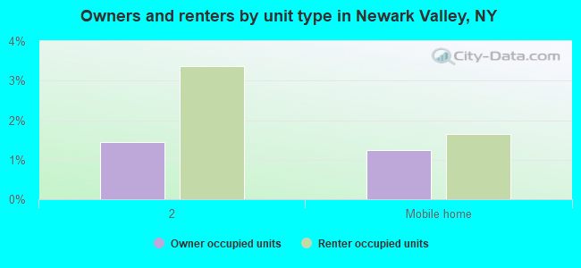 Owners and renters by unit type in Newark Valley, NY