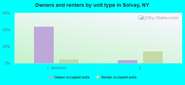 Owners and renters by unit type in Solvay, NY