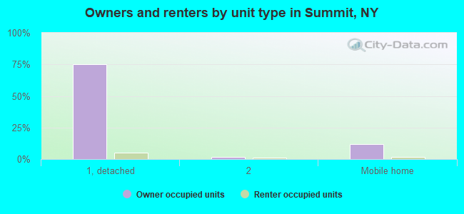 Owners and renters by unit type in Summit, NY