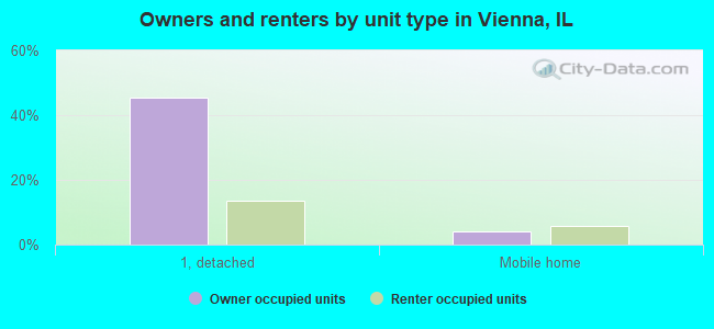 Owners and renters by unit type in Vienna, IL