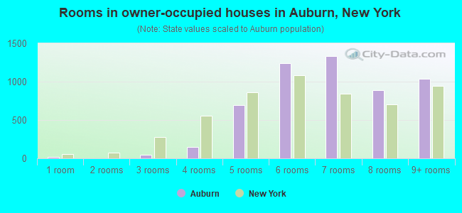 Rooms in owner-occupied houses in Auburn, New York