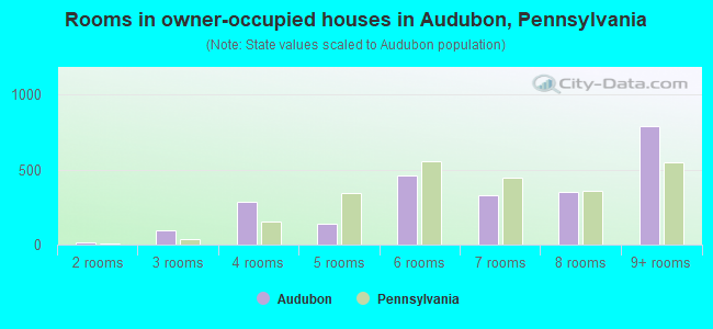Rooms in owner-occupied houses in Audubon, Pennsylvania