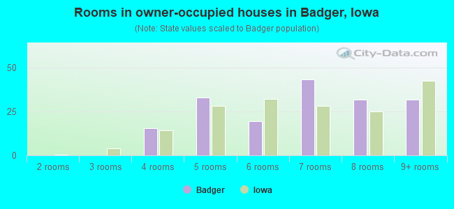 Rooms in owner-occupied houses in Badger, Iowa