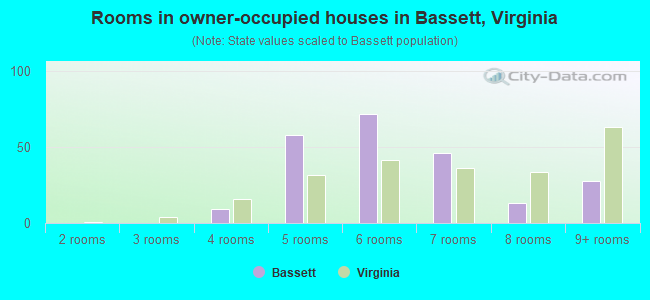 Rooms in owner-occupied houses in Bassett, Virginia