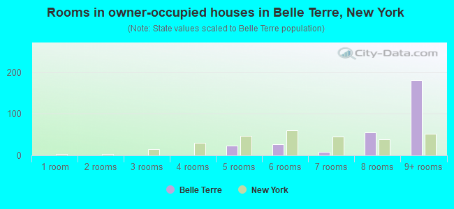 Rooms in owner-occupied houses in Belle Terre, New York