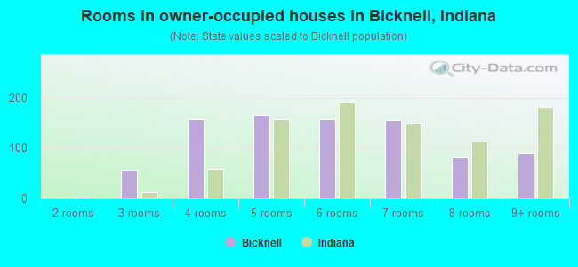 Rooms in owner-occupied houses in Bicknell, Indiana