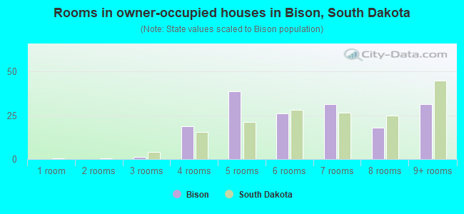 Rooms in owner-occupied houses in Bison, South Dakota
