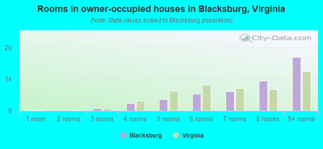 Rooms in owner-occupied houses in Blacksburg, Virginia