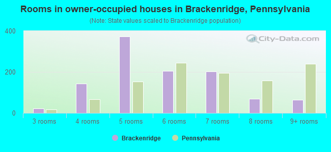 Rooms in owner-occupied houses in Brackenridge, Pennsylvania