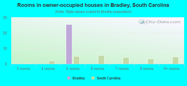 Rooms in owner-occupied houses in Bradley, South Carolina