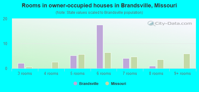 Rooms in owner-occupied houses in Brandsville, Missouri