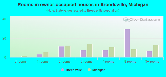 Rooms in owner-occupied houses in Breedsville, Michigan