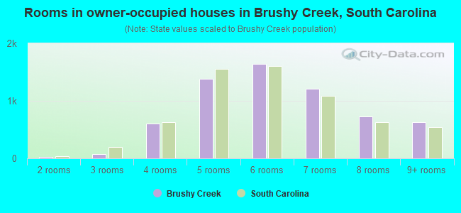 Rooms in owner-occupied houses in Brushy Creek, South Carolina