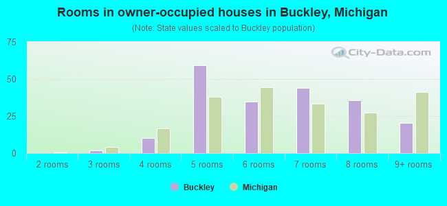 Rooms in owner-occupied houses in Buckley, Michigan