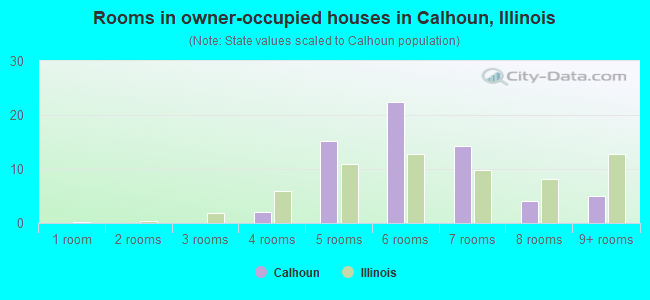 Rooms in owner-occupied houses in Calhoun, Illinois