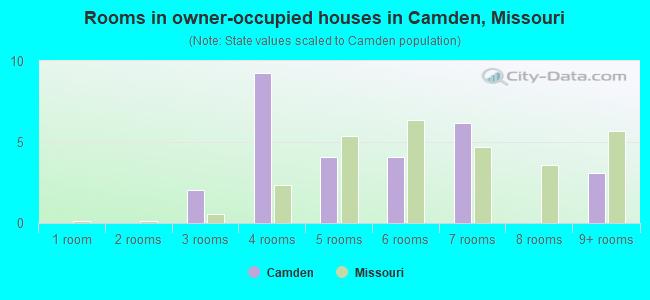 Rooms in owner-occupied houses in Camden, Missouri