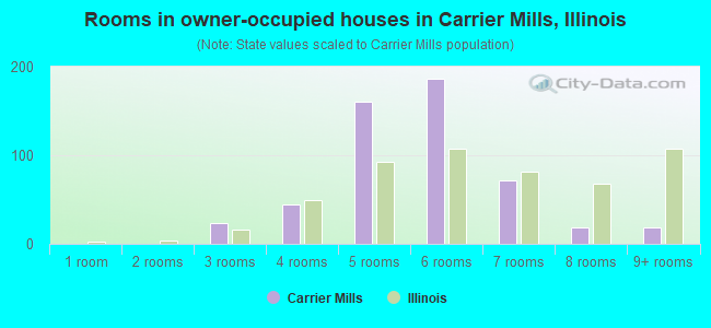 Rooms in owner-occupied houses in Carrier Mills, Illinois