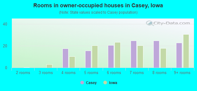 Rooms in owner-occupied houses in Casey, Iowa