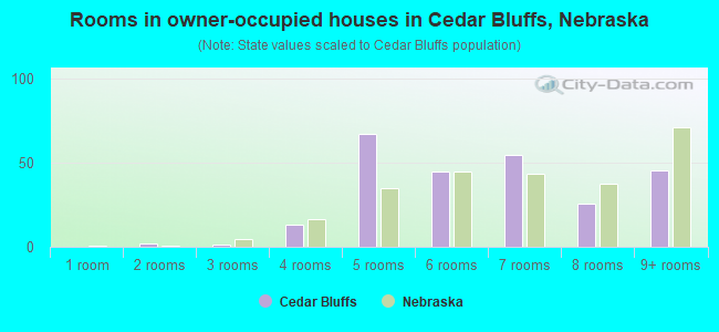 Rooms in owner-occupied houses in Cedar Bluffs, Nebraska