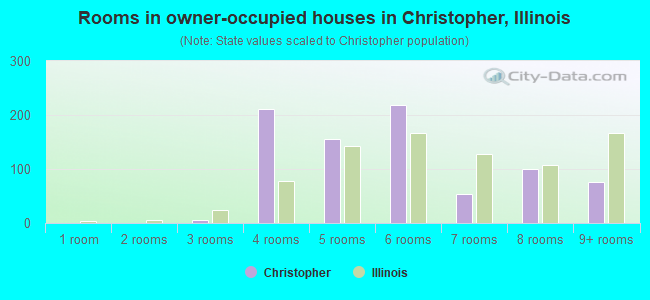 Rooms in owner-occupied houses in Christopher, Illinois