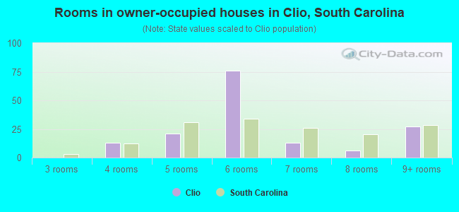 Rooms in owner-occupied houses in Clio, South Carolina