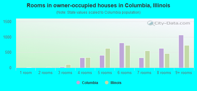 Rooms in owner-occupied houses in Columbia, Illinois