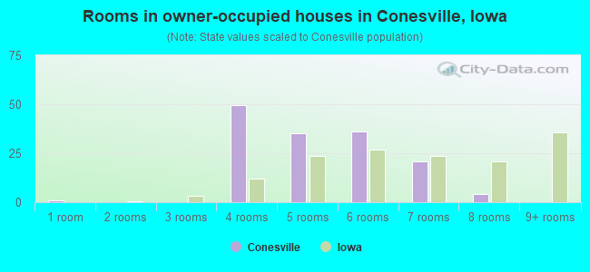 Rooms in owner-occupied houses in Conesville, Iowa