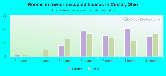 Rooms in owner-occupied houses in Custar, Ohio