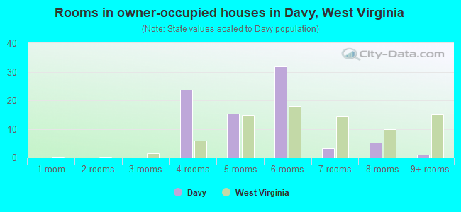Rooms in owner-occupied houses in Davy, West Virginia