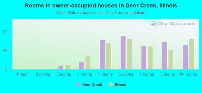 Rooms in owner-occupied houses in Deer Creek, Illinois