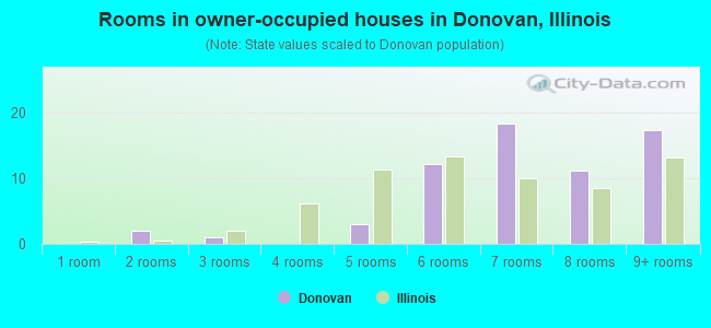 Rooms in owner-occupied houses in Donovan, Illinois