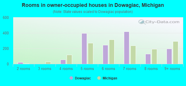 Rooms in owner-occupied houses in Dowagiac, Michigan