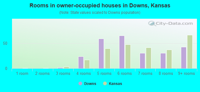 Rooms in owner-occupied houses in Downs, Kansas