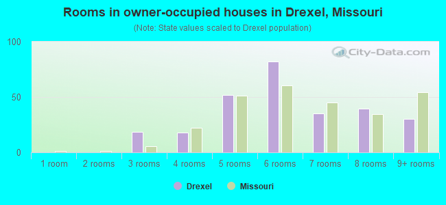 Rooms in owner-occupied houses in Drexel, Missouri