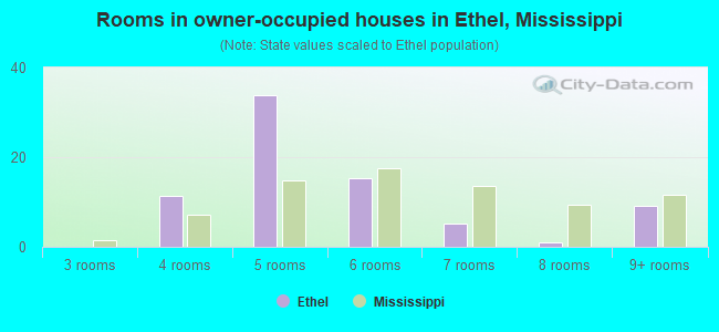 Rooms in owner-occupied houses in Ethel, Mississippi