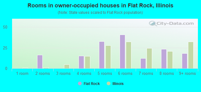 Rooms in owner-occupied houses in Flat Rock, Illinois
