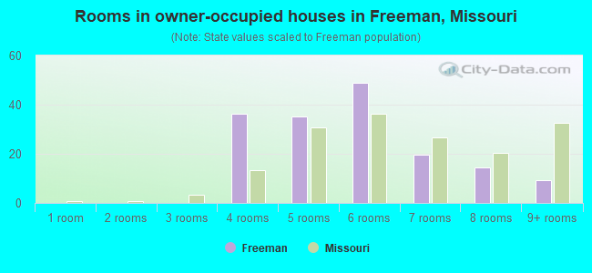 Rooms in owner-occupied houses in Freeman, Missouri