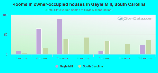 Rooms in owner-occupied houses in Gayle Mill, South Carolina