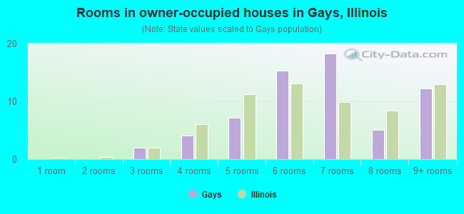 Rooms in owner-occupied houses in Gays, Illinois