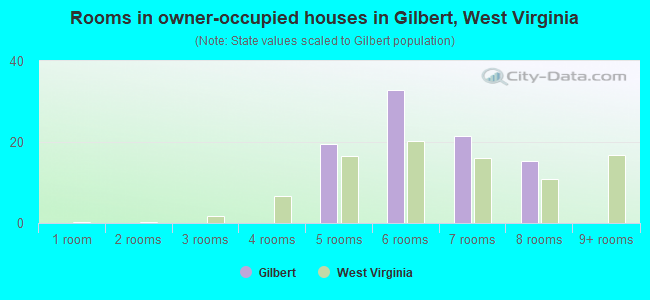 Rooms in owner-occupied houses in Gilbert, West Virginia
